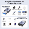 Uvert adaptateur usb c vers usb a otg 10gbps lot de 4 adaptateur type a vers type c charge rapide data sync compatible avec ipho