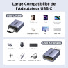 Uvert adaptateur usb c vers usb a otg 10gbps lot de 4 adaptateur type a vers type c charge rapide data sync compatible avec ipho