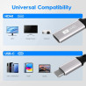 Adaptateur USB C vers HDMI 4K, Thunderbolt 3 vers HDMI Compatible avec iPhone 15Pro/15ProMax,MacBookPro/Air,Dell XPS15/13,iPad P