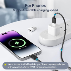 BASESAILOR Adaptateur USB vers USB C pour iPhone 17 16 3Pack,Convertisseur Chargeur Voiture Type C Femelle vers A Mâle pour Appl