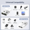 BASESAILOR Adaptateur USB vers USB C pour iPhone 17 16 3Pack,Convertisseur Chargeur Voiture Type C Femelle vers A Mâle pour Appl