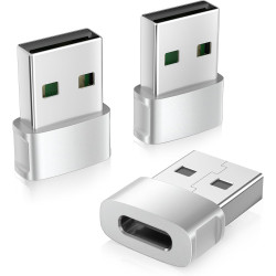 BASESAILOR Adaptateur USB C Voiture pour iPhone 17 3Pack,Connecteur Type C Femelle vers A Mâle Chargeur USBC pour Apple Air 16 1