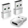 BASESAILOR Adaptateur USB C Voiture pour iPhone 17 3Pack,Connecteur Type C Femelle vers A Mâle Chargeur USBC pour Apple Air 16 1