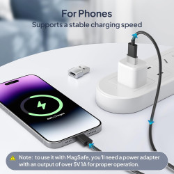 BASESAILOR Adaptateur USB C Voiture pour iPhone 17 3Pack,Connecteur Type C Femelle vers A Mâle Chargeur USBC pour Apple Air 16 1