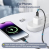 BASESAILOR Adaptateur USB C Voiture pour iPhone 17 3Pack,Connecteur Type C Femelle vers A Mâle Chargeur USBC pour Apple Air 16 1