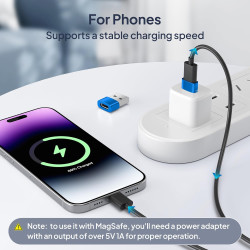 BASESAILOR Adaptateur USB vers USB C 3Pack,Convertir Chargeur Type C Femelle vers USBA Mâle pour iPhone 17 16 16e 15 Pro Max,Air