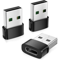 BASESAILOR Adaptateur USB C Voiture pour iPhone Air 3Pack,Convertisseur Type C Femelle vers A Mâle Chargeur USBC pour Apple 17 1