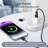 BASESAILOR Adaptateur USB C Voiture pour iPhone Air 3Pack,Convertisseur Type C Femelle vers A Mâle Chargeur USBC pour Apple 17 1