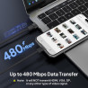 BASESAILOR Adaptateur USB C Voiture pour iPhone Air 3Pack,Convertisseur Type C Femelle vers A Mâle Chargeur USBC pour Apple 17 1