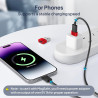 BASESAILOR Adaptateur USB vers USB C pour iPhone 17 16 3Pack,Convertisseur Chargeur Voiture Type C Femelle vers A Mâle pour Appl