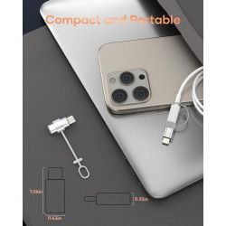 2 Pack Adaptateur Lightning vers USB C pour iPhone 15/16 Pro/Plus/Pro Max, Samsung S24, Supportant La Charge et Le Transfert de 