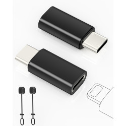 2 Pack Adaptateur Lightning vers USB C pour iPhone 15/16 Pro/16 Plus/Pro Max, Samsung S24, Supportant La Charge et Le Transfert 