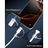 2 Pack Adaptateur Lightning vers USB C pour iPhone 15/16 Pro/16 Plus/Pro Max, Samsung S24, Supportant La Charge et Le Transfert 