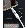2 Pack Adaptateur Lightning vers USB C pour iPhone 15/16 Pro/16 Plus/Pro Max, Samsung S24, Supportant La Charge et Le Transfert 