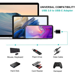 Adaptateurs USB C (Lot de 4), Adaptateur USB Type C vers USB 3.0 OTG, Adaptateur Micro USB vers USB C Compatible avec MacBook Pr