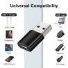Adaptateurs USB C (Lot de 4), Adaptateur USB Type C vers USB 3.0 OTG, Adaptateur Micro USB vers USB C Compatible avec MacBook Pr