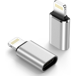 Adaptateur USB C vers Lightning (Lot de 2), Adaptateur Lightning USBC PD Charge Rapide et Transfert de Données, Adaptateur iPhon