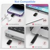 Adaptateur Lightning vers USB C (Lot de 4), Adaptateur USB C vers Lightning Apple Charge Rapide et Transfert de Données pour iPh