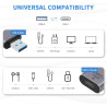 Duttek Adaptateur Femelle USB C vers Mâle USB 10Gbps, Adaptateur USBC vers A OTG Charge Rapide pour iPhone, MacBook, PC, Laptop,