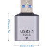 Duttek Adaptateur Femelle USB C vers Mâle USB 10Gbps, Adaptateur USBC vers A OTG Charge Rapide pour iPhone, MacBook, PC, Laptop,