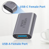 Duttek Adaptateur USB C Femelle vers USB Femelle 3.1 Gen2, USB A vers Type C Adapter 10Gbps Prise en Charge de la synchronisatio