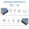 Duttek Adaptateur USB C Femelle vers USB Femelle 3.1 Gen2, USB A vers Type C Adapter 10Gbps Prise en Charge de la synchronisatio