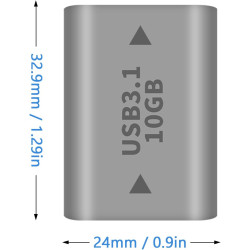 Duttek Adaptateur USB vers USB Type C 10Gbps, Adaptateur USB C Femelle vers USB A Femelle pour Synchronisation des Données et Re