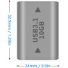 Duttek Adaptateur USB vers USB Type C 10Gbps, Adaptateur USB C Femelle vers USB A Femelle pour Synchronisation des Données et Re