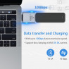 Duttek Adaptateurs USB C vers USB A 10Gbps, Adaptateur Type C Femelle vers A Mâle OTG Charge Rapide pour iPhone, MacBook, PC, Or