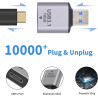 Duttek Adaptateurs USB C vers USB A 10Gbps, Adaptateur Type C Femelle vers A Mâle OTG Charge Rapide pour iPhone, MacBook, PC, Or