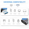 Duttek Adaptateurs USB C vers USB A 10Gbps, Adaptateur Type C Femelle vers A Mâle OTG Charge Rapide pour iPhone, MacBook, PC, Or