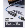 Uvert adaptateur usb c ethernet gigabit thunderbolt vers rj45 réseau lan 1gbps compatible avec iphone 17 pro max air 16 15 macbo