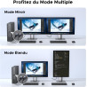 Uvert lot de 2 adaptateur displayport vers hdmi 4k 30hz 2k 60hz 1080p unidirectionnel convertisseur dp mâle vers hdmi femelle hd