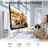 Uvert lot de 2 adaptateur displayport vers hdmi 4k 30hz 2k 60hz 1080p unidirectionnel convertisseur dp mâle vers hdmi femelle hd