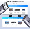Uvert lot de 2 adaptateur displayport vers hdmi 4k 30hz 2k 60hz 1080p unidirectionnel convertisseur dp mâle vers hdmi femelle hd