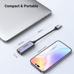 Uvert adaptateur usb vers ethernet gigabit 1000mbps rj45 réseau compatible avec switch mi box s 4 3 macbook pro air plug play so