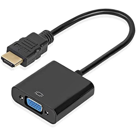 Alextry Adaptateur HDMI vers VGA Adaptateur convertisseur mâle vers Femelle 1080P pour Tablette PC Portable Noir