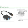 Alextry Adaptateur HDMI vers VGA Adaptateur convertisseur mâle vers Femelle 1080P pour Tablette PC Portable Noir