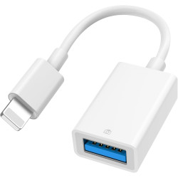 [Certifié Apple MFi] Adaptateur Lightning vers USB, Adaptateur USB pour iPhone 14 13 Pro Max iPad, Caméra OTG Adaptateur pour Fl