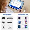 [Certifié Apple MFi] Adaptateur Lightning vers USB, Adaptateur USB pour iPhone 14 13 Pro Max iPad, Caméra OTG Adaptateur pour Fl