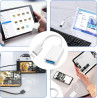 [Certifié Apple MFi] Adaptateur Lightning vers USB, Adaptateur USB pour iPhone 14 13 Pro Max iPad, Caméra OTG Adaptateur pour Fl