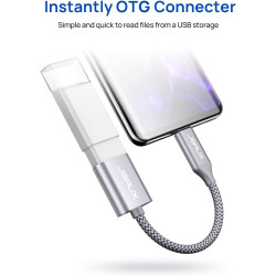 JSAUX Adaptateur USB C vers USB 3.1 [Pack de 2] Câble adaptateur OTG Type C Compatible avec Samsung Galaxy S20 S10 S9 Plus Note 