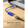 JSAUX Adaptateur USB A vers USB C, Adaptateur de Câble USB C OTG-Bleu