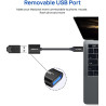 JSAUX Adaptateur USB C vers USB 3.0 [Lot de 2] Câble OTG USB Type C Mâle vers USB A Femelle Compatible avec iPhone 16/15 Pro Max
