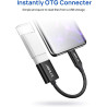 JSAUX Adaptateur USB C vers USB 3.0 [Lot de 2] Câble OTG USB Type C Mâle vers USB A Femelle Compatible avec iPhone 16/15 Pro Max