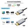 BENFEI Câble DisplayPort vers HDMI 4K 0.9M, DP vers HDMI en Nylon Tressé Compatible avec HP, ThinkPad, AMD, NVIDIA, Ordinateur d