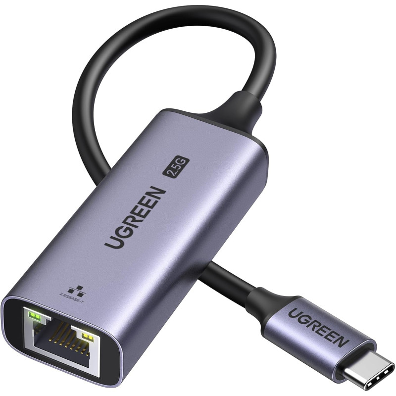 Uvert adaptateur usb c vers rj45 ethernet 2.5 gigabit réseau lan compatible avec iphone 17 pro max air 16 15 macbook air m3 m2 m
