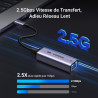 Uvert adaptateur usb c vers rj45 ethernet 2.5 gigabit réseau lan compatible avec iphone 17 pro max air 16 15 macbook air m3 m2 m
