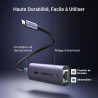 Uvert adaptateur usb c vers rj45 ethernet 2.5 gigabit réseau lan compatible avec iphone 17 pro max air 16 15 macbook air m3 m2 m