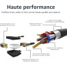 Amazon Basics Câble adaptateur HDMI-A vers DVI, Bidirectionnel 1080P, Plaqué or, 0.9 m, Noir